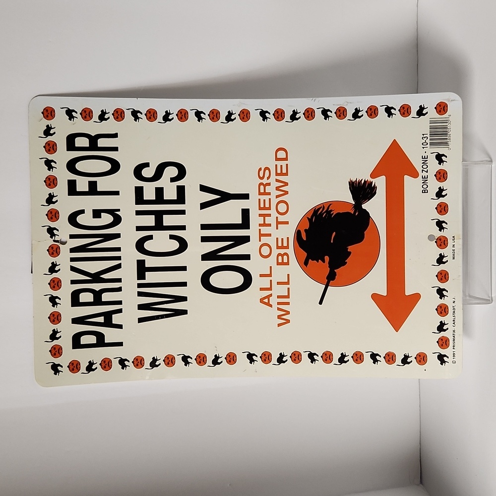 Vintage Witch Parking Sign